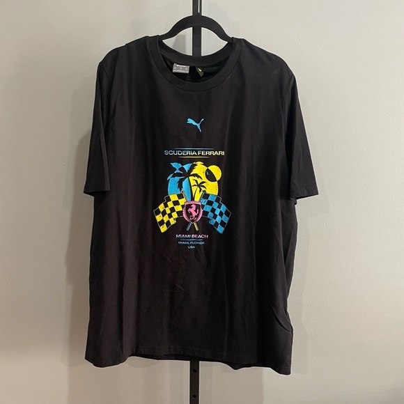 Scuderia Ferrari F1 Special Edition Miami Gp T-shirt - Black - XL